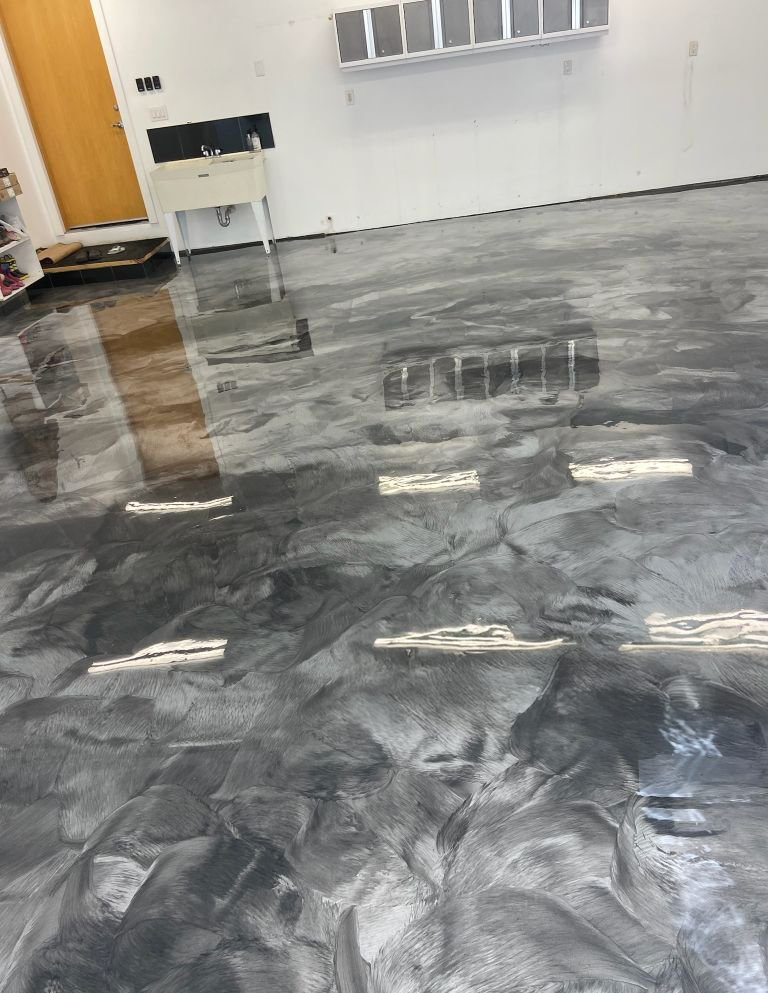 metallic epoxy floor for garage flooring